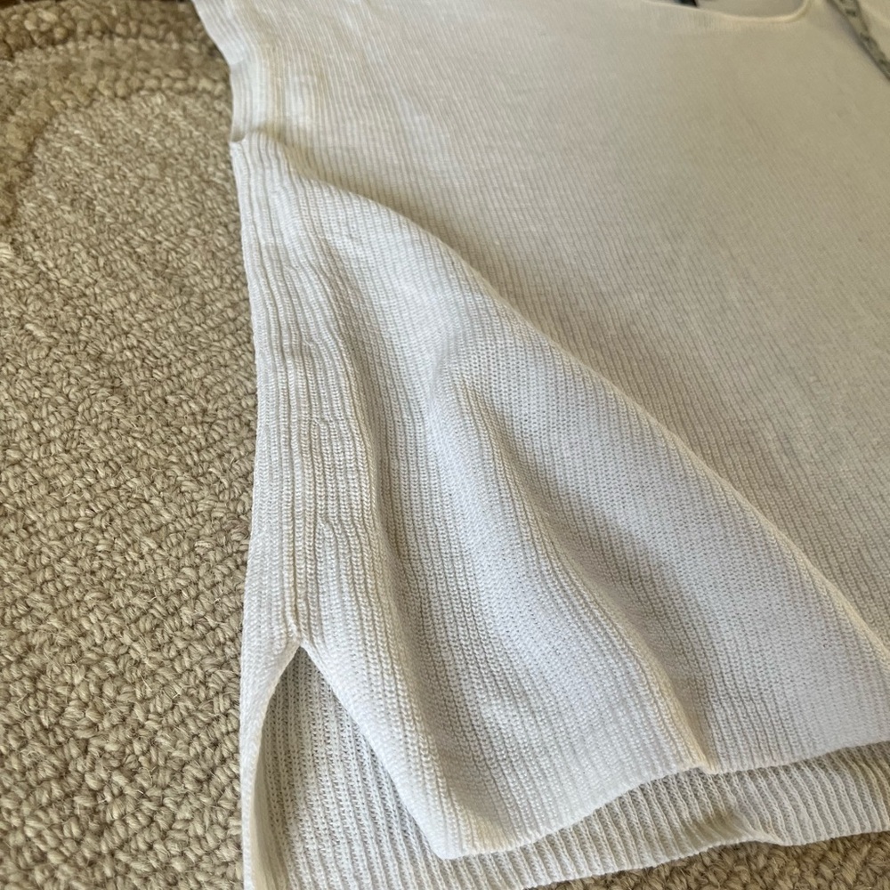 Organic Linen Eileen Fisher Oversized Cropped Sleeveless Top Coastal Minimal - Picture 4 of 7